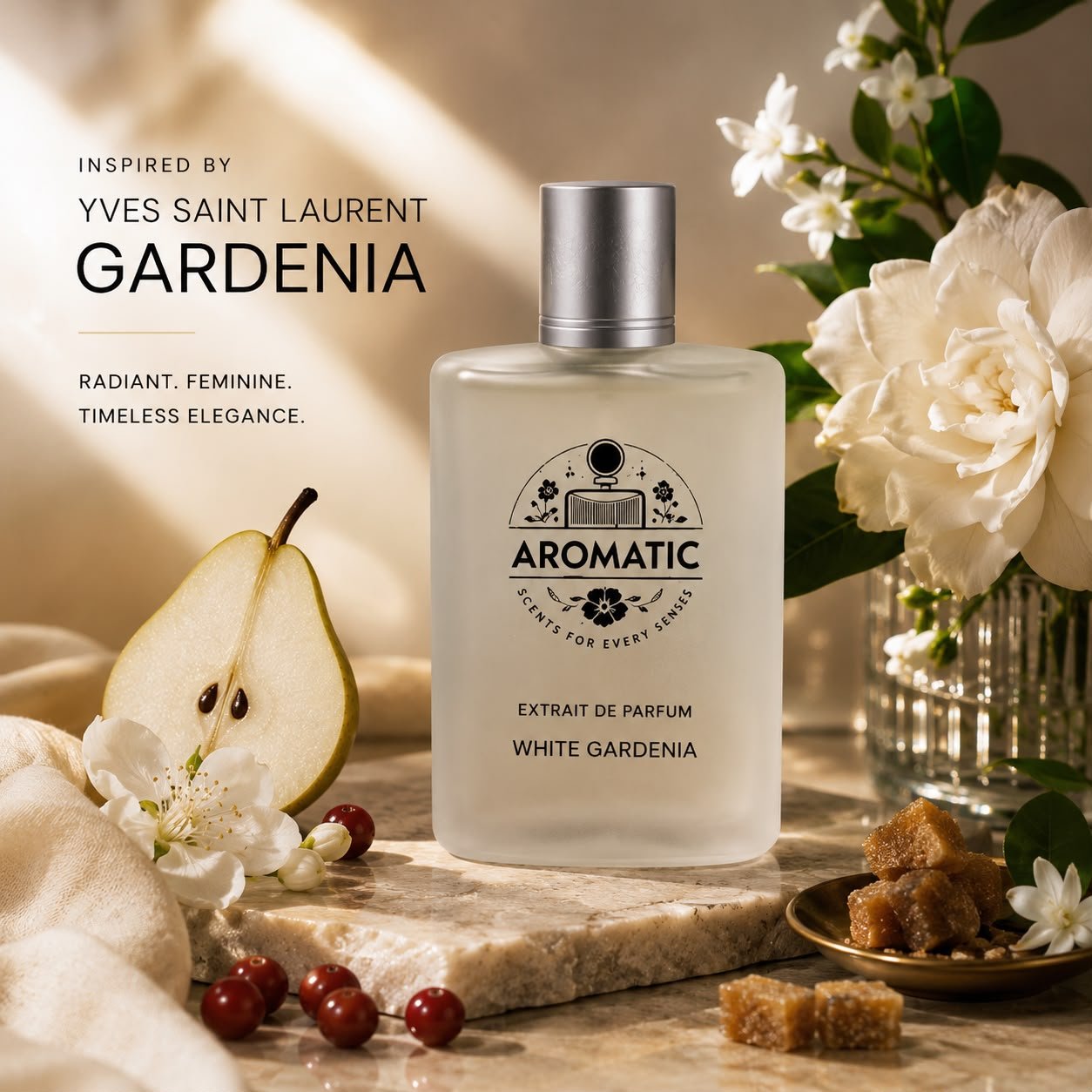 White Gardenia soft and sophisticated floral perfume by Aromatic White Gardenia soft and sophisticated floral perfume by Aromatic